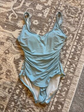 Carmen Marc Valvo Blue One Piece